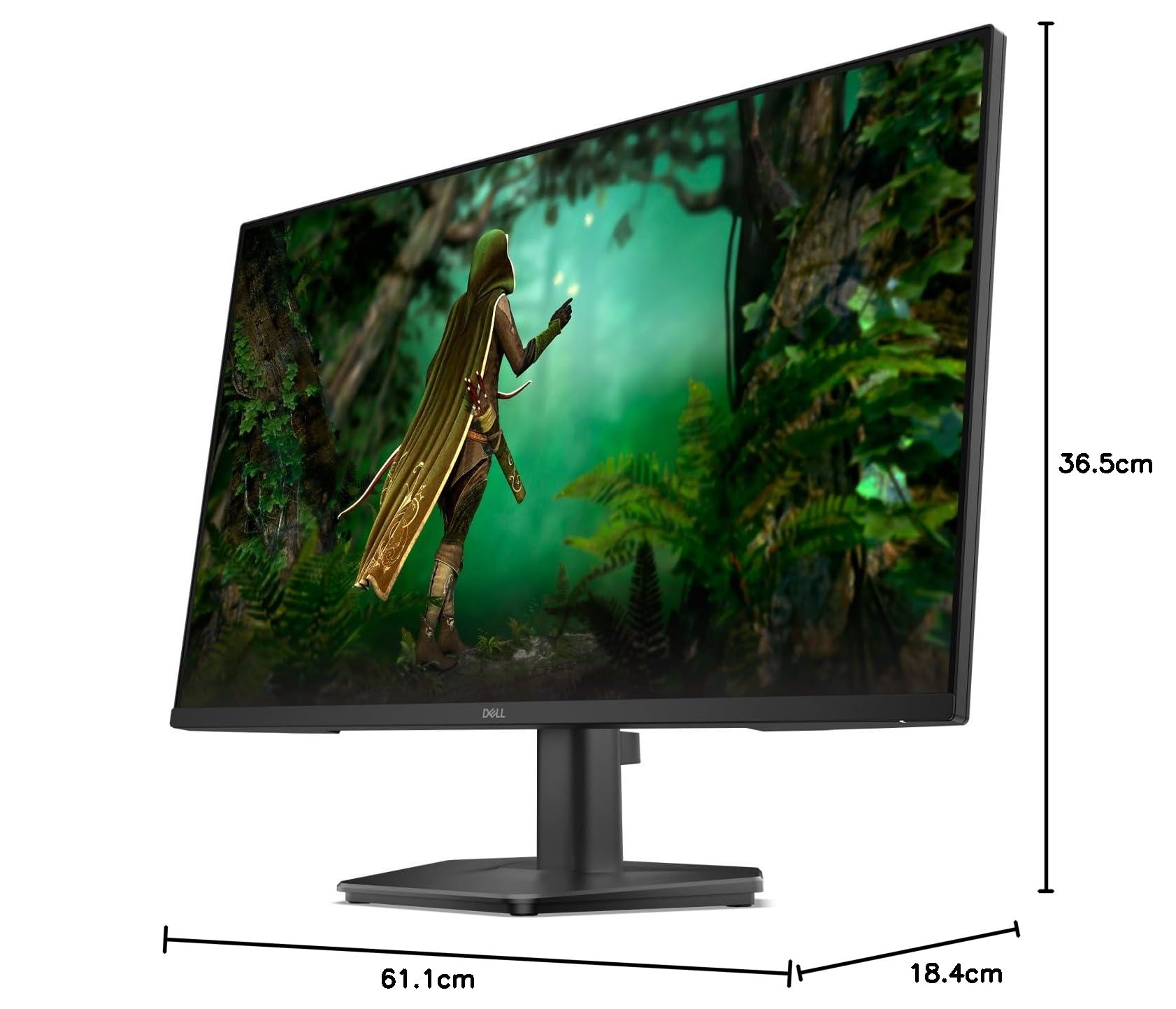 Dell SE2725HG 27" Gaming Monitor Full HD 200Hz Fast IPS 1ms AMD FreeSync Premium 99% sRGB VESA DisplayPort 2 HDMI Nero