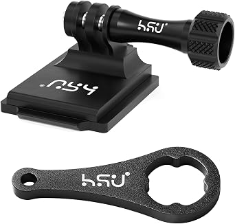 HSU الألومنيوم NVG خوذة جبل مع الألومنيوم الإبهام متوافق مع GoPro بطل 13/12/11/10 أسود، بطل 9/8/7/6/5، خوذة التكتيكية ل DJI Osmo العمل 2، Insta360 ONE R/AKASO ومعظم كاميرات العمل
