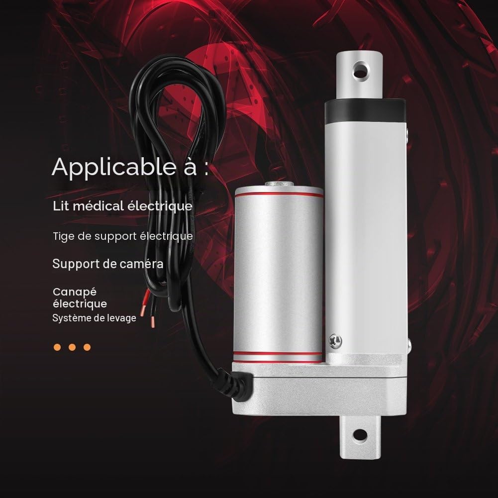 Actionneur Linéaire 24V 30mm,Tige-poussoir Electrique 750N,pour Tige de Levage de Support Electrique,Système de Levage Electrique Industriel,Cadre de Caméra etc