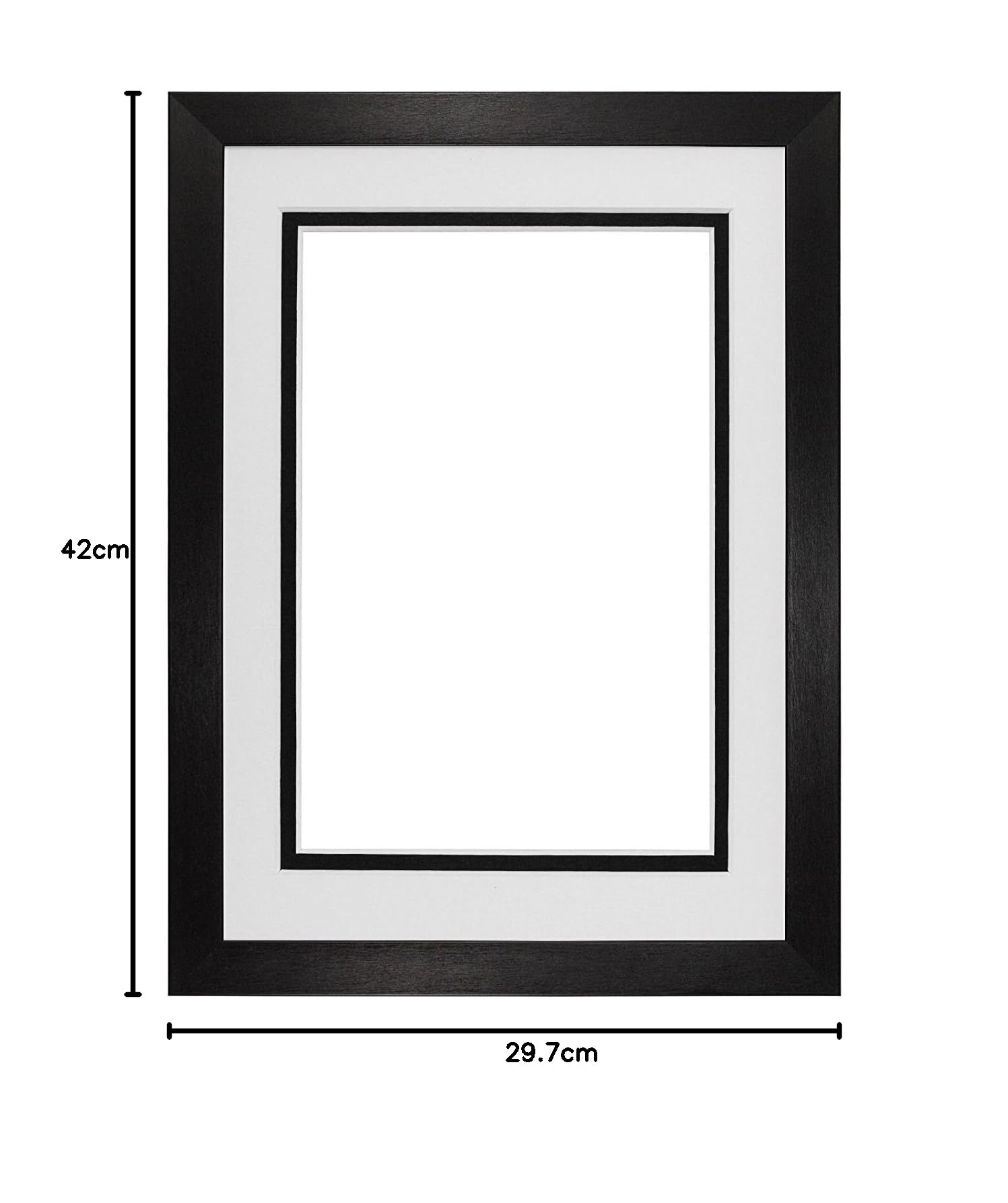 DOAI ART Cornice In Legno Massello Cipresso 35,6x43,2 Cm Con Passepartout Nero Su Oro – Per Diploma 14x17 E Poster 16x20