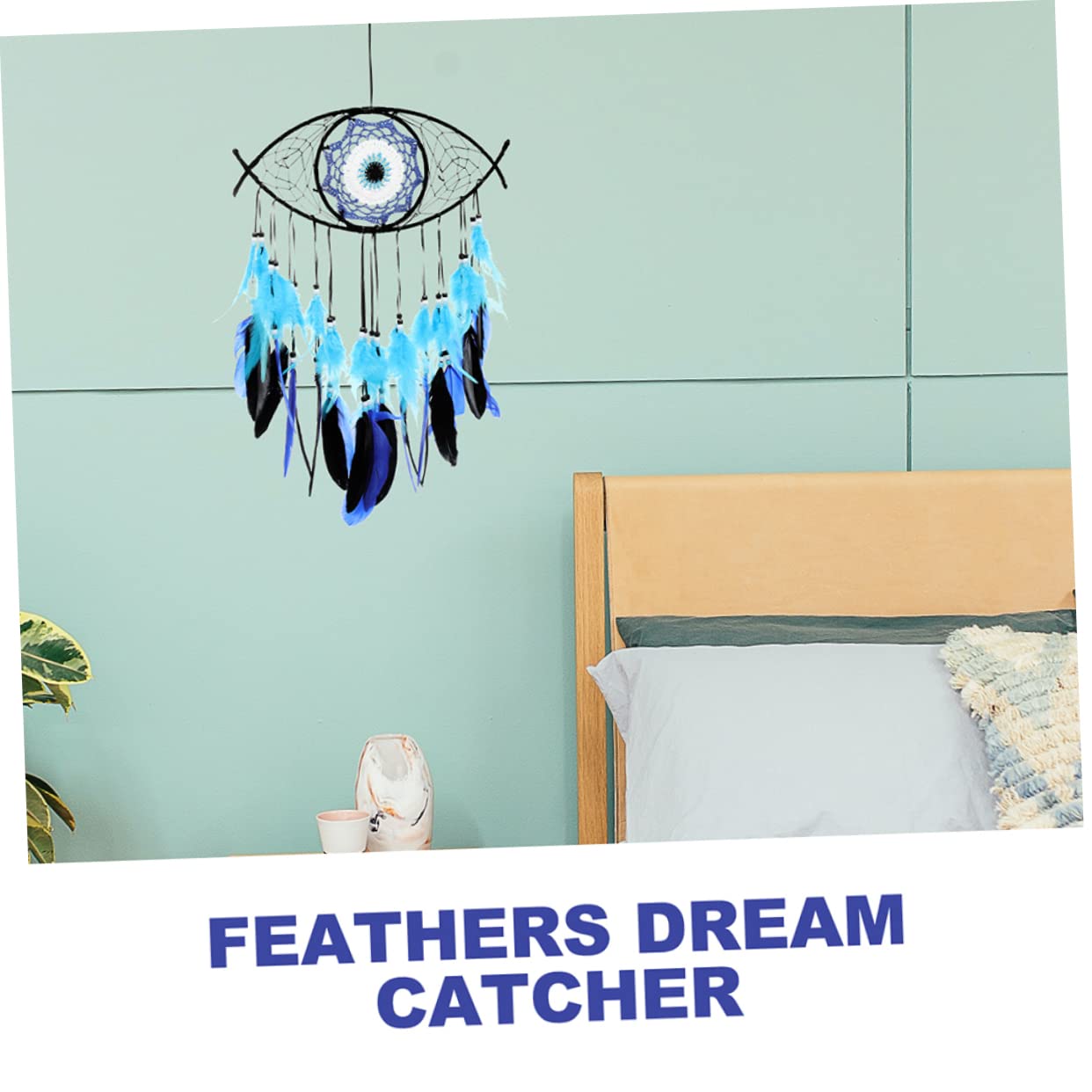 Ciieeo 8 Piezas Decoración De Pared Kits De Campanas De Viento Decoración Americana Colgante De Coche Decoración del Mal De Ojo Atrapasueños para Colgar En La Pared Ojo Atrapasueños Pluma