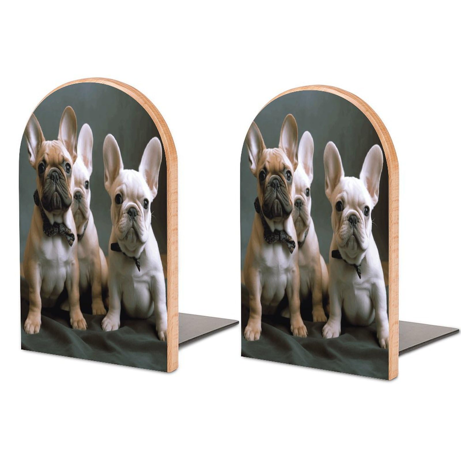 フレンチブルドッグ ブックエンド Amazon.co.jp: ブックエンド、フレンチブルドッグの子犬の木製ブック