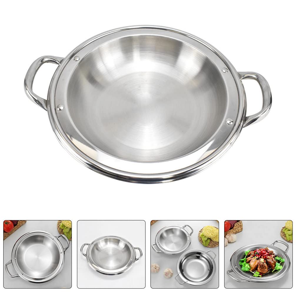 Hemoton Multi-function Paella Pan Convenient Cooking Pot for Seafood and Hot Pot Thickened Design for Home Use and Housewarming
