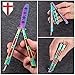 Butterfly Knife Trainer - Balisong Trainer - Practice Butterfly Knife - NOT Real Blade NOT Sharp - Butterfly Knives Knifes - Dull Trick CSGO Knife Trainer - Navaja Mariposa - Comes with E Book K06-C