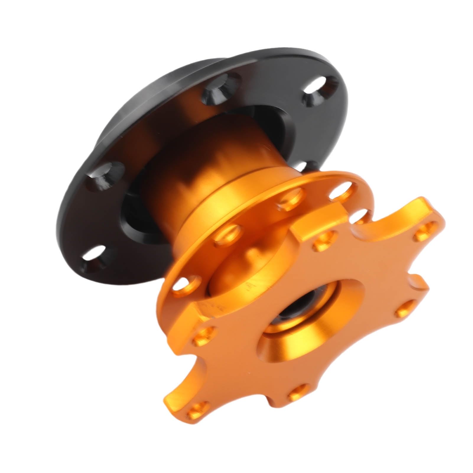 Adaptador de volante universal liberación rápida, ajuste ceñido, fabricado en aluminio y hierro resistente a la corrosión arañazos, compatible con mayoría volantes