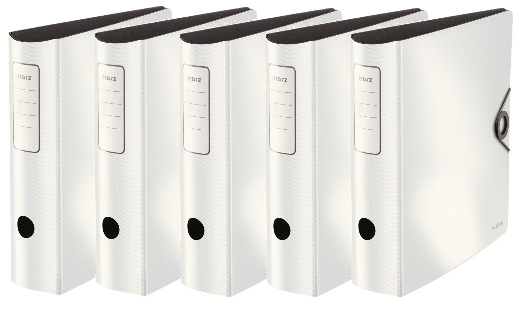 Leitz Qualitäts-Ordner ActiveSolid 104710 (Weiß, 5er Pack)