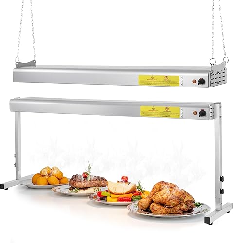 Miniatura 10 de Lámpara de calor de alimentos de 36 pulgadas, calentador de alimentos comercial de 1000 W, calentador de tiras eléctricas, lámpara de calefacción de