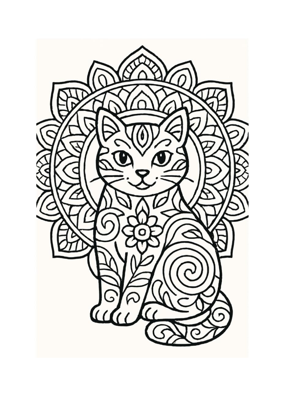 動物たちの曼荼羅塗り絵