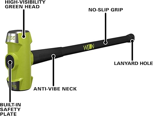 Miniatura 46 de Wilton 21036 10 Lb. Martillo tipo mazo BASH con mango irrompible de 36