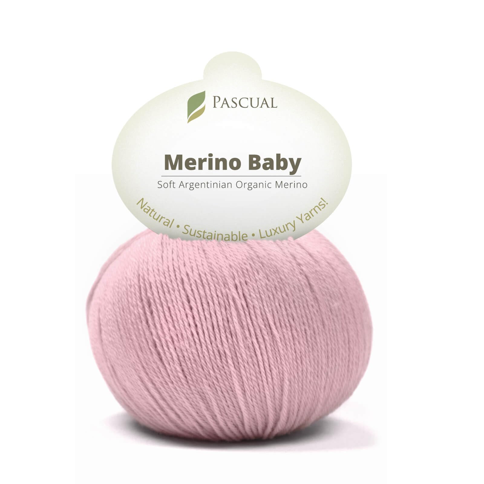 PASCUALI Merino Baby|Strickwolle aus 100% Schurwolle aus Merino, Merinowolle zum Stricken und Häkeln, SET: 4 Knäuel - 200 g, Farbe: Rose 310