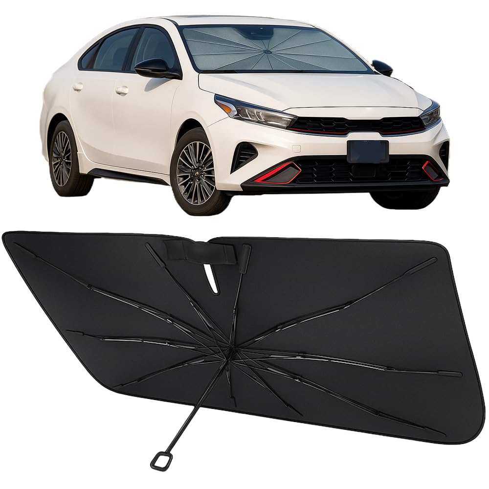 Proadsy Custom Fit Windshield Sun Shade Umbrella for 2019-2024 Kia Forte