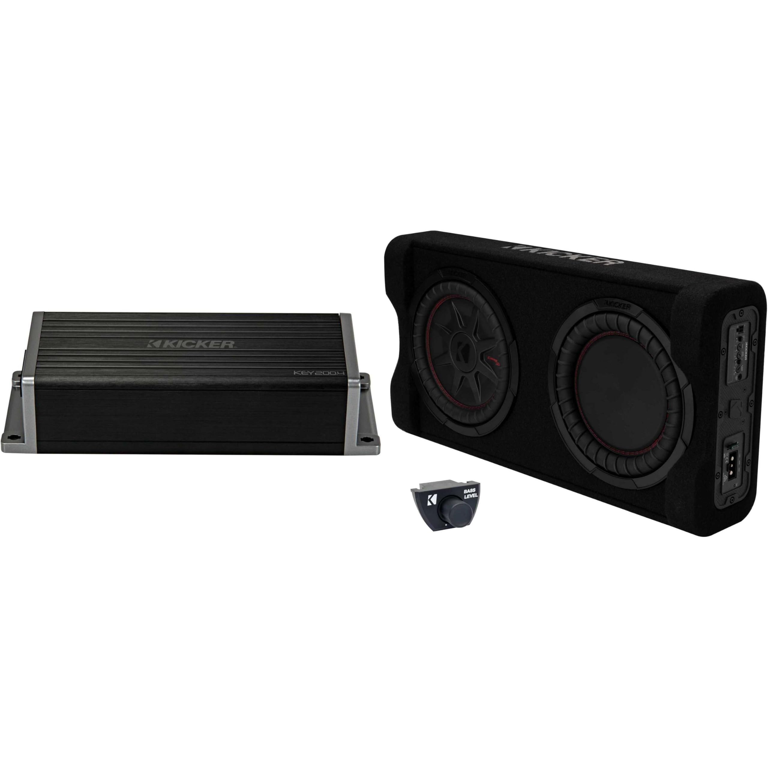 Kicker 47KEY2004 4-Channel DSP Smart Amplifier, 4x50W w/ 51PTRTP10 10