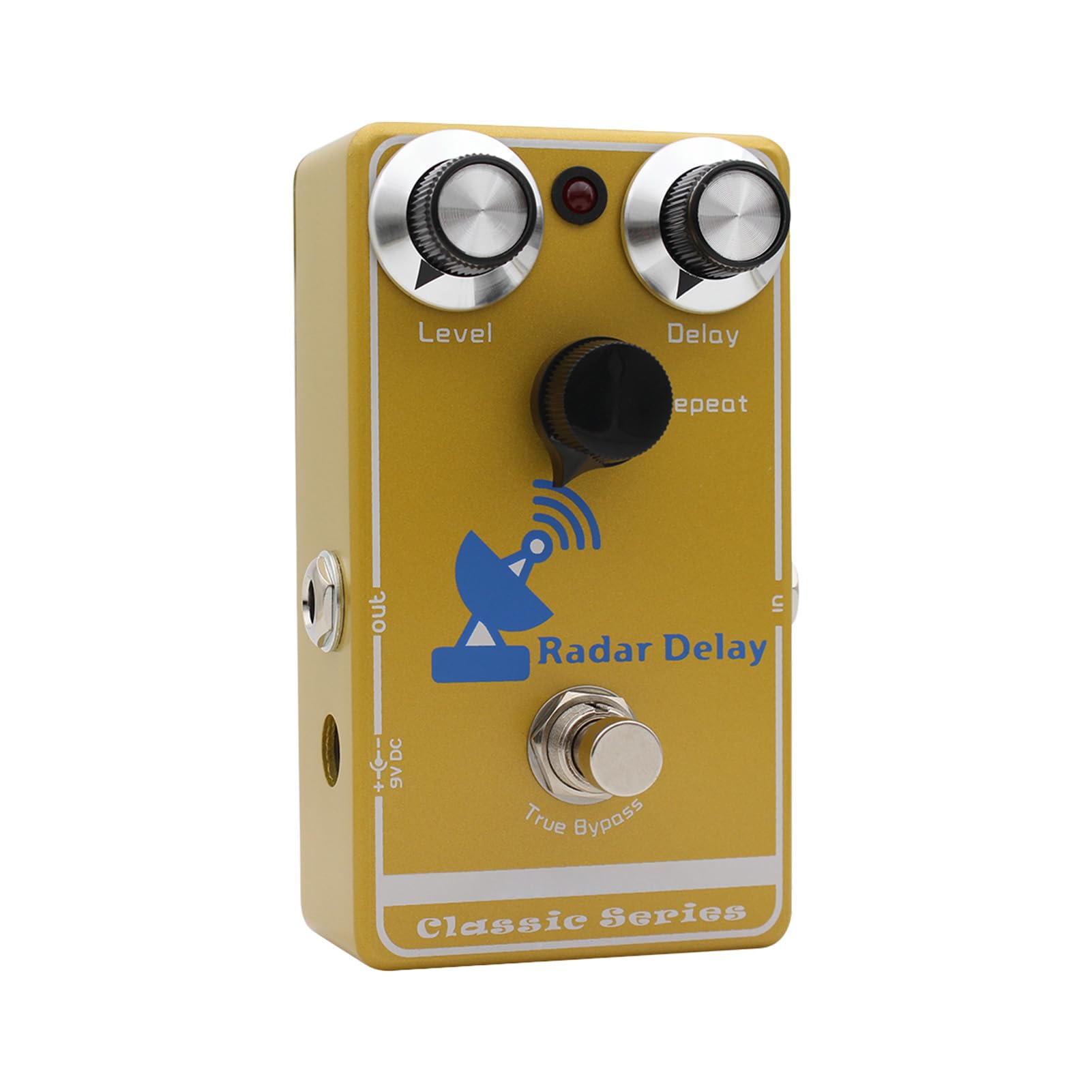 Alomejor Pedal de Guitarra, Mini Pedal de Efectos de Retardo Eléctrico, True Bypass, Apto para Distorsión para Guitarristas