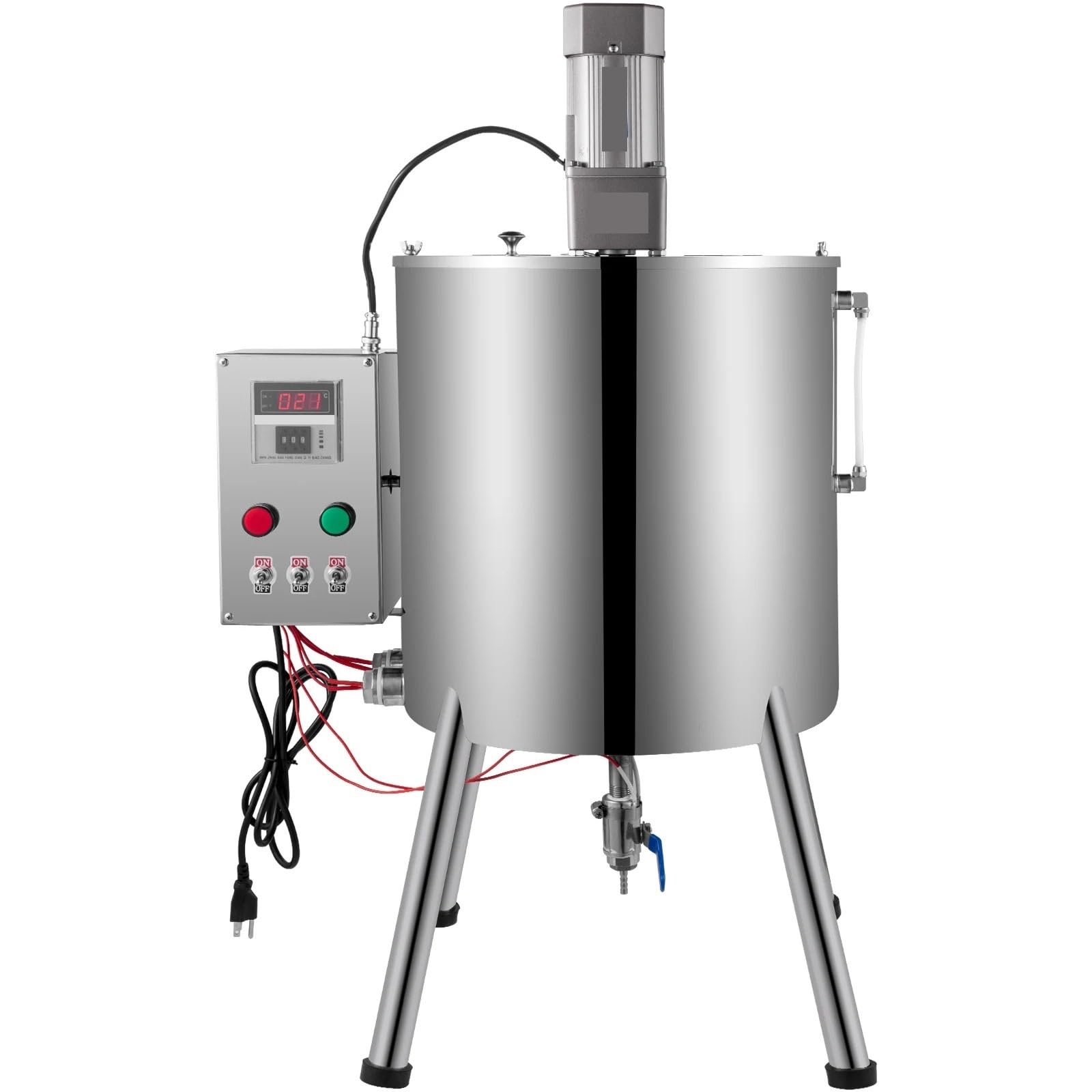 Máquina de llenado de mezcla de calefacción eléctrica, tanque de agitación de 15 L para líquido y pasta, eficiencia mínima de 20 a 30 botellas/mínimo
