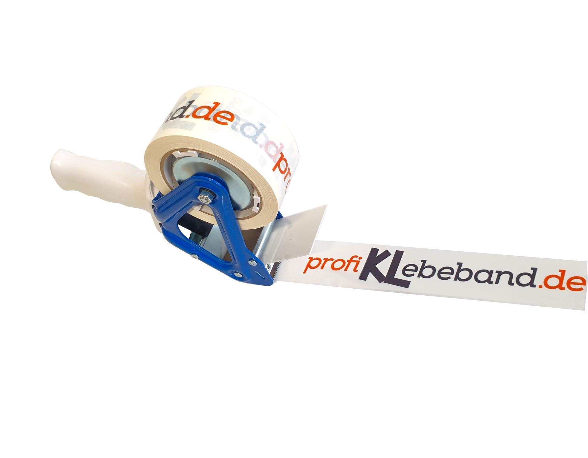 Handabroller für Klebeband Paketbandabroller hochwertiger Klebebandabroller mit Abrollbremse Packband Abroller (2 Handabroller + 12 Rollen Packband)