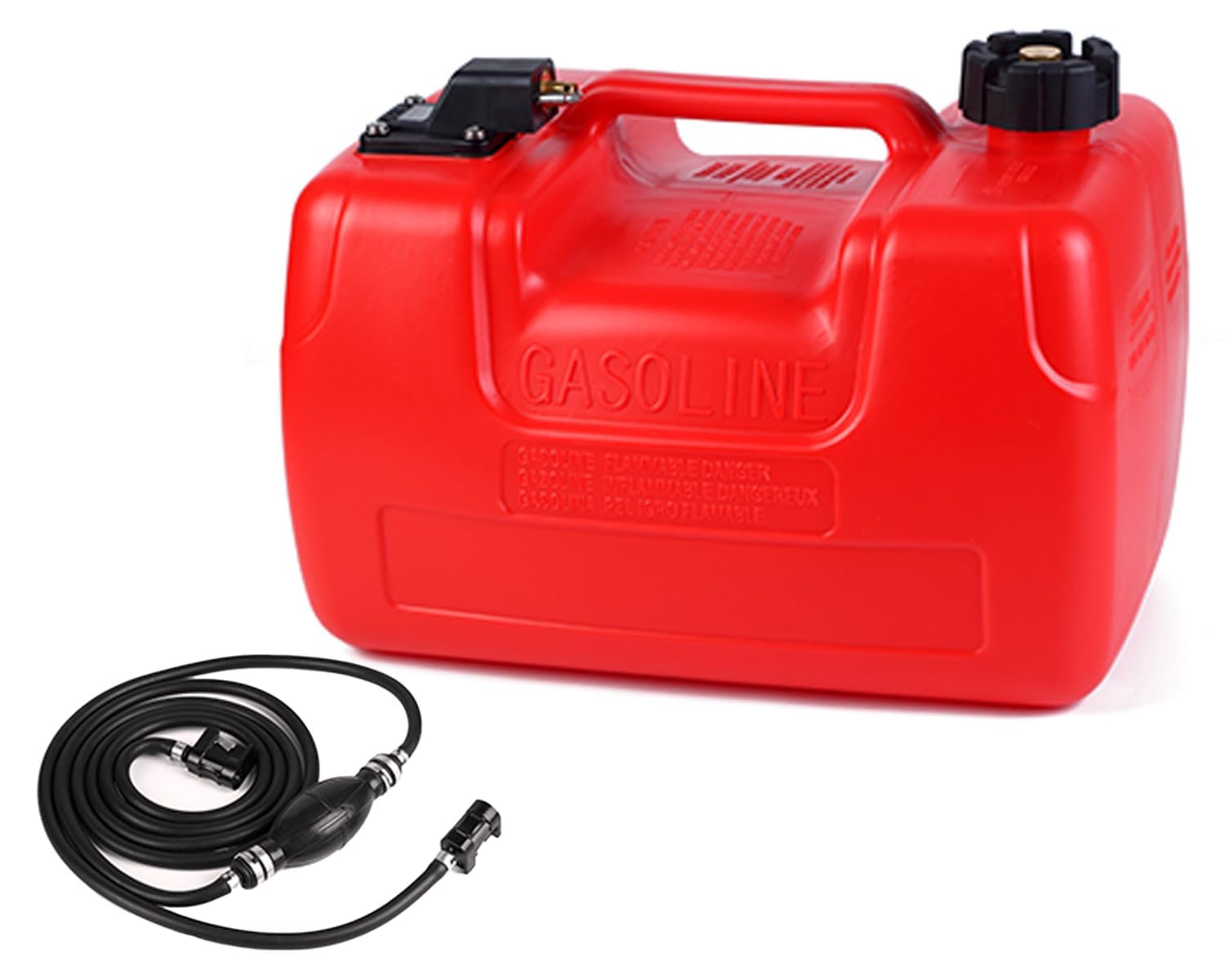 GarveeLife Auslaufsicherer 3-Gallonen-Marine-Kraftstofftank aus robustem HDPE – Tragbarer Bootstank mit 9,8 ft Schlauch, Füllstandsanzeige – Für Außenbordmotoren, ideal für Boote & Outdoor – Farbe: