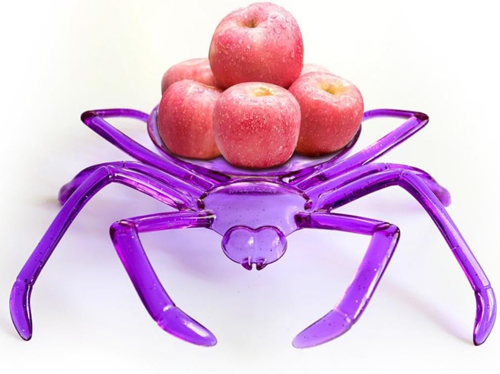 Bagmrteho Halloween Fruit Tray Plastic Serving Tray Halloween Spider Shaped Fruit