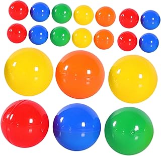 TOBBOMEY 50 Bolas De Plástico para Lanzar, Bolas Esféricas, Bolas para Recoger, Bolas De Plástico Sin Costuras, Bolas para Juegos De Fiesta, De Fiesta, Bolas De Rifa Que Se Abren, Bolas