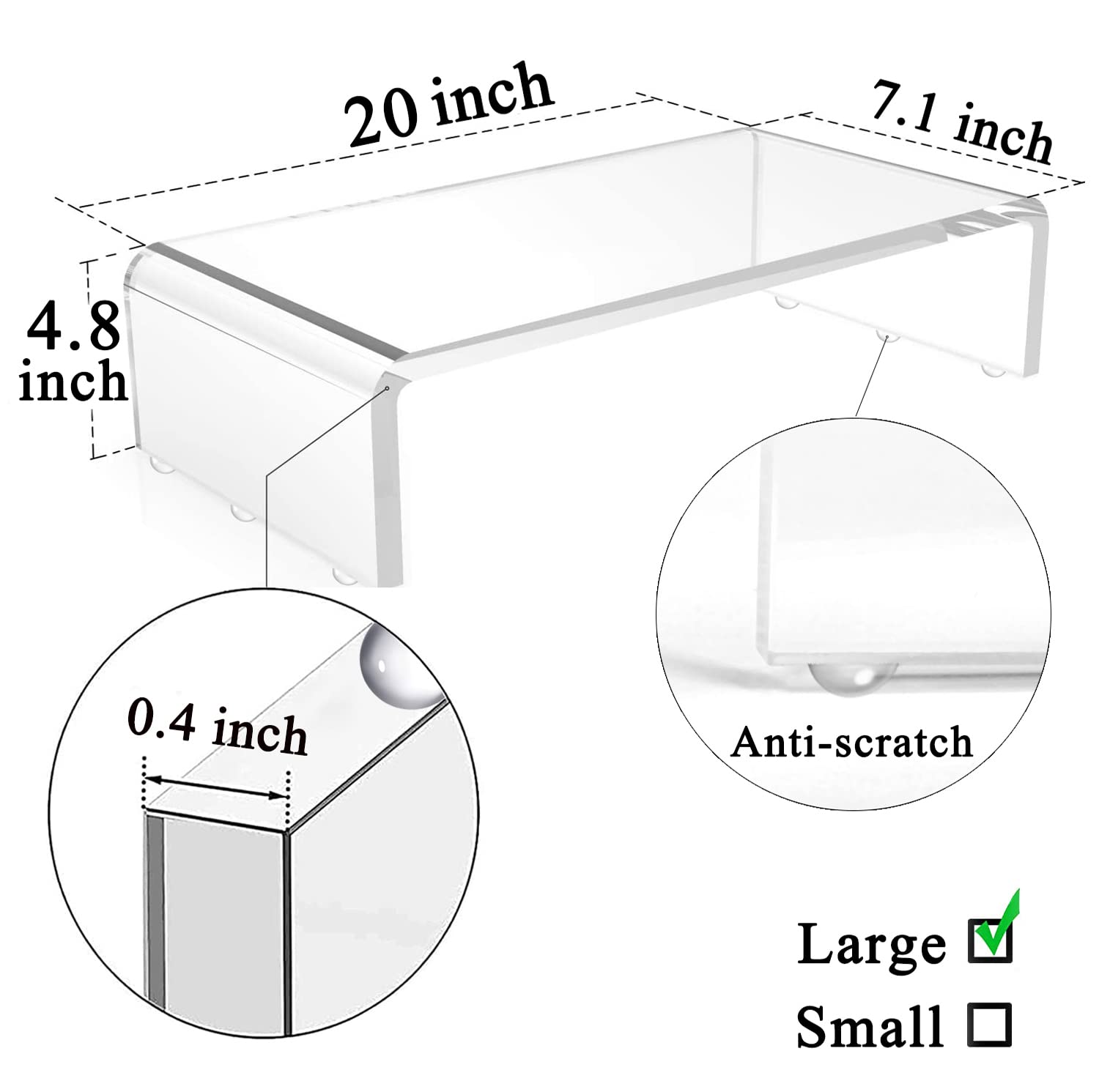 Anti-Cat keyboard cover, laptop keyboard covers cat proof, clear keyboard protector, PC Desk Stand for Keyboard Storage acrylic Monitor Stand Riser and Laptop Stand Riser... - Image 3