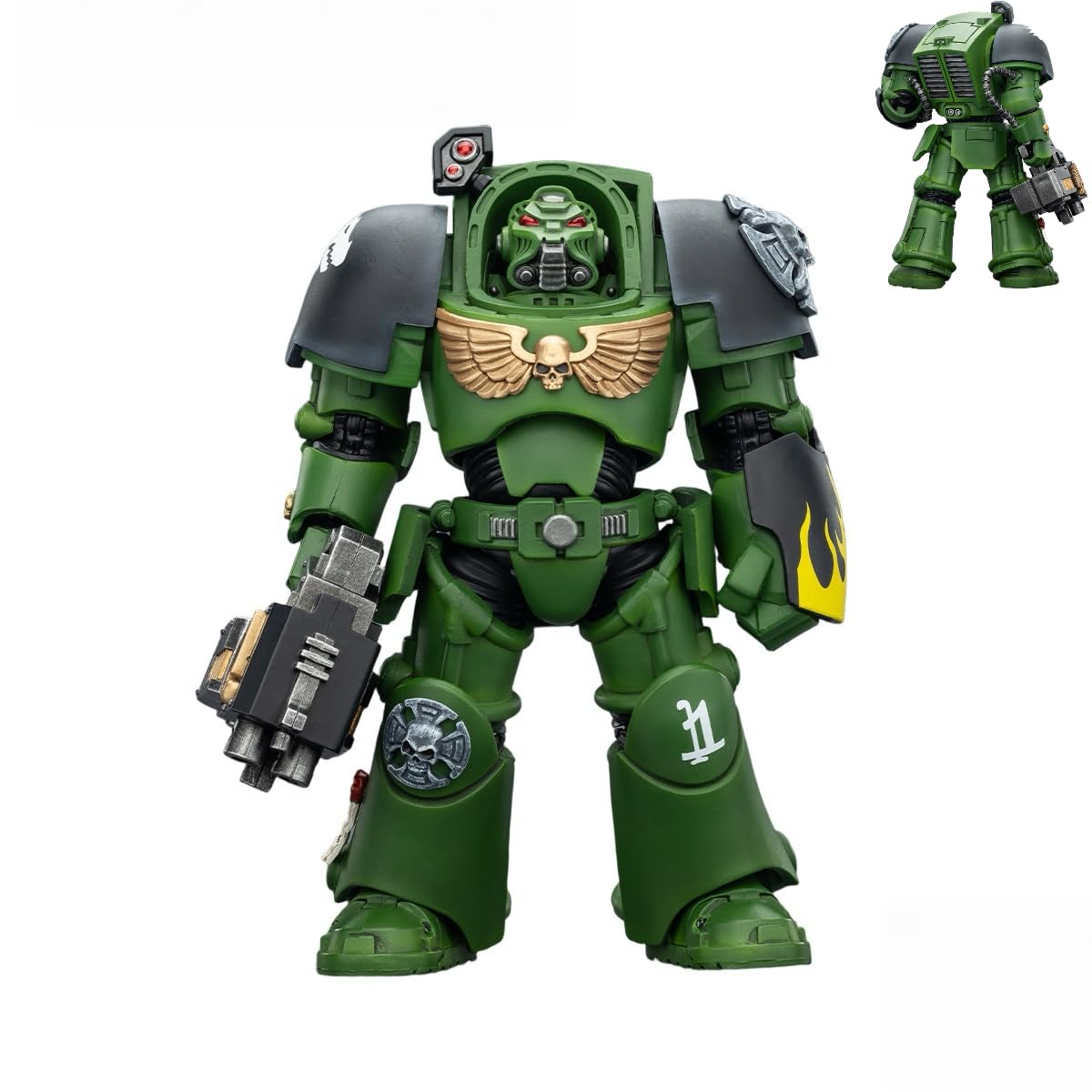 JOYTOY Warhammer 40K Salamanders Terminator 2 with Power Fist and Storm Bolter 1/18 Scale Action Figure Model 15+ Collectible for Holidays, Birthdays & Special Occasions!