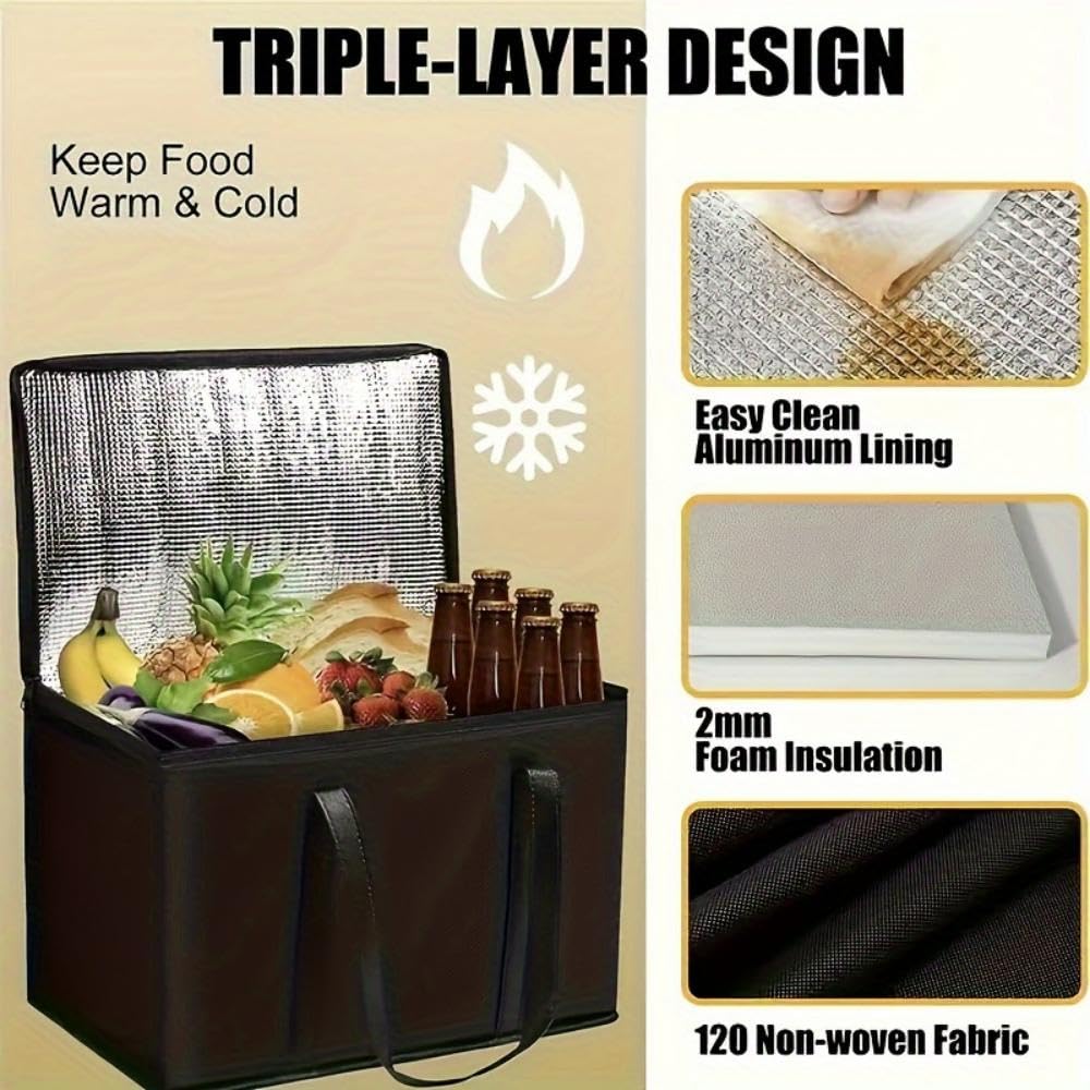 Borsa Termica Pieghevole 35L – Frigo Portatile Da Picnic Con Tasca Isotermica Per Ufficio E Viaggi - 4