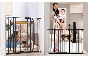 Home Accents Extra Tall & Wide Easy-Step Baby Gate with Bonus Kit
