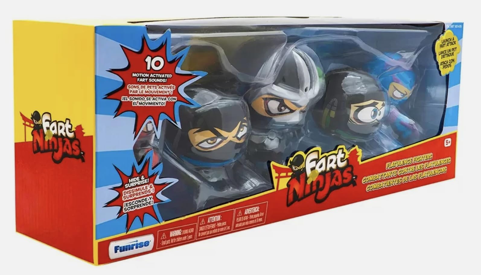 Amazon.com: Funrise Fart Ninjas 5-Pack – Motion Activated Action