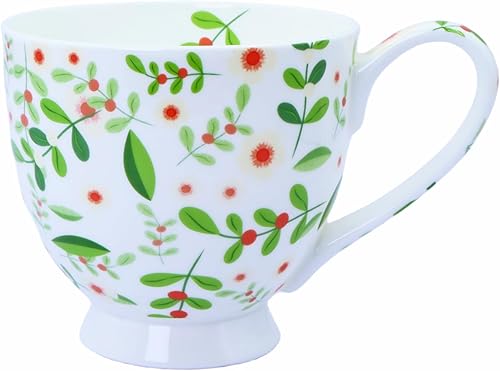 Miniatura 20 de Tazas de café de porcelana de hueso de 16oz para mujeres Tazas Flora Tazas de café y té Novedades Tazas de café para regalar a mujeres, mamá, amigas