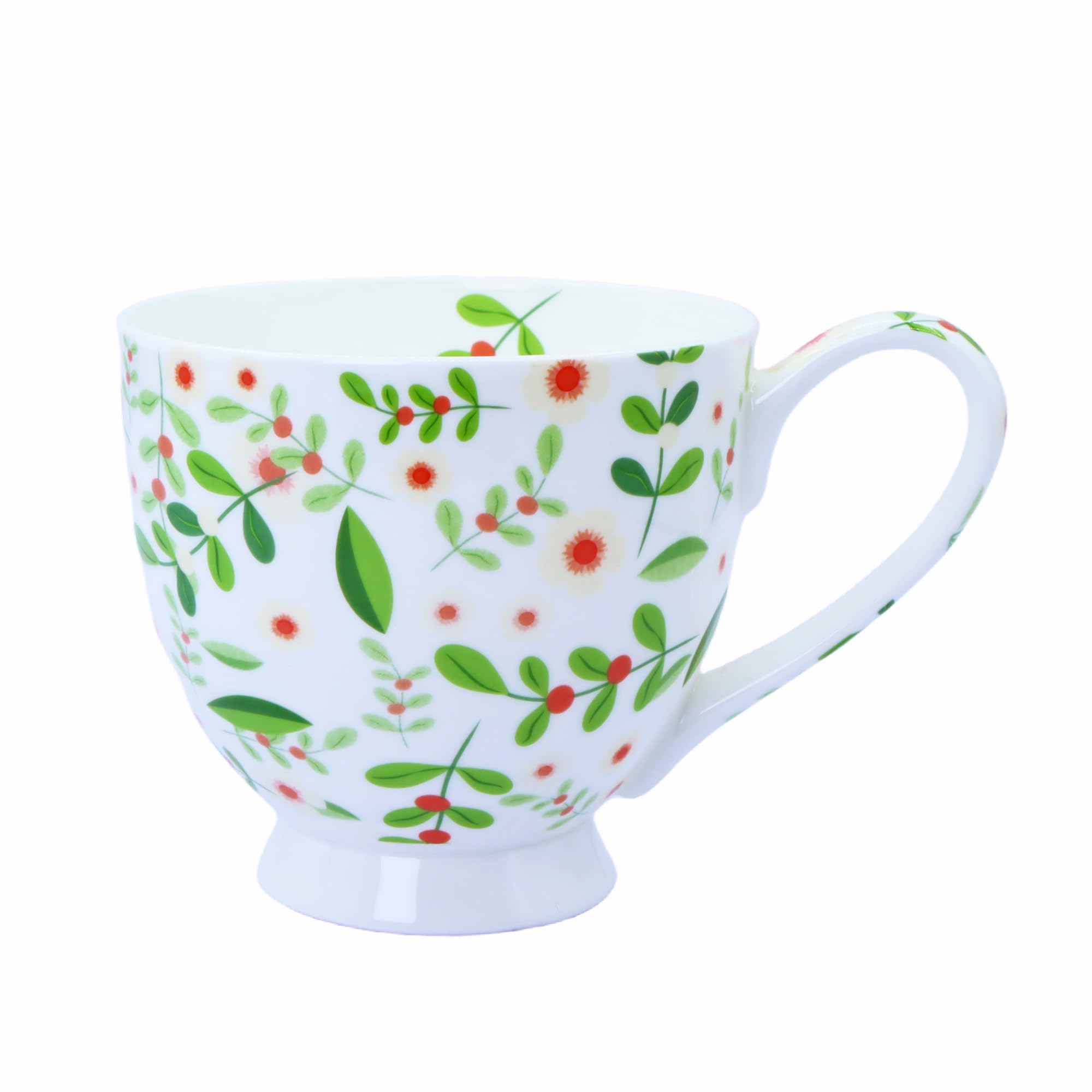 YUESITE 16oz Bone China Coffee Mugs for Women Mugs Flora Coffee Tea Cups Novetly Coffee Cups Gift for Women Mom Friends