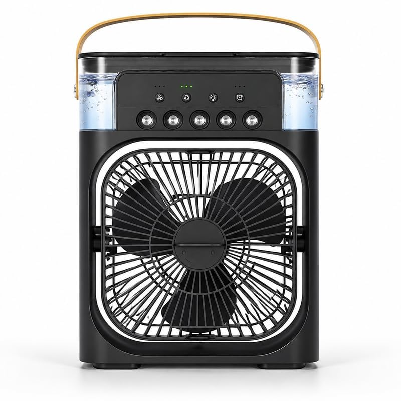 Drumstone 𝐄𝐯𝐞𝐫𝐲𝐝𝐚𝐲 𝐄𝐬𝐬𝐞𝐧𝐭𝐢𝐚𝐥𝐬, 𝟏𝟓 𝐘𝐞𝐚𝐫 𝐖𝐚𝐫𝐫𝐚𝐧𝐭𝐲, Black Personal Air Cooler, USB Type C Desktop Cooling Fan, 600ml Water Tank, Water Mist Spray, 3 Speed Fan-image-34