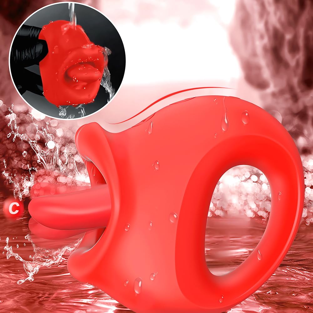Lingua Vibrante Clitoride Sexytoysys Coppia - Vibrator con 10 Modalità Leccamento e 10 Modalità Vibrazione, Vibratore con Anello Tiro Stimolatore per Clitoride, Toys Sessuali per Donna Uomini Coppie