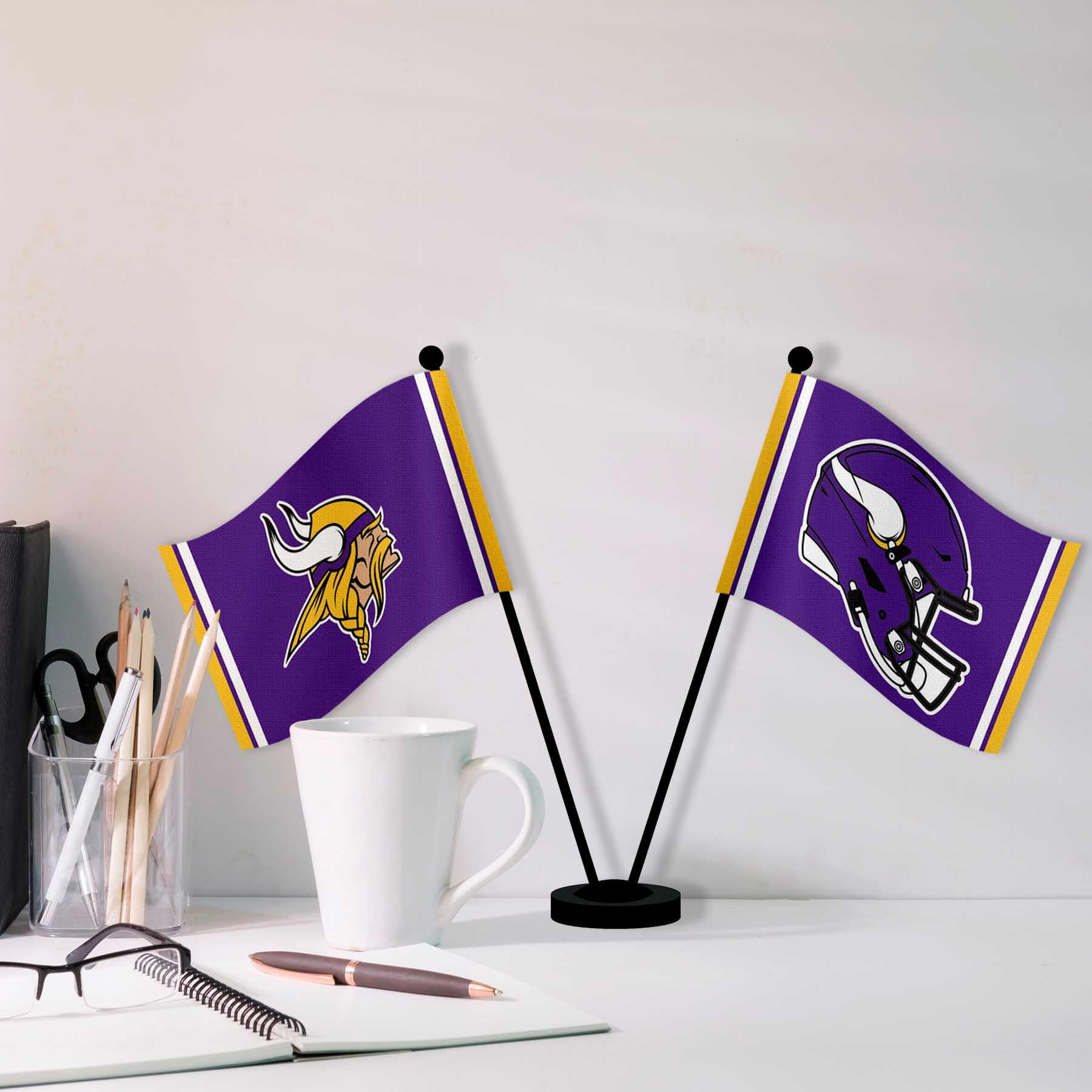 Drapeaux de bureau et de table Vikings du Minnesota