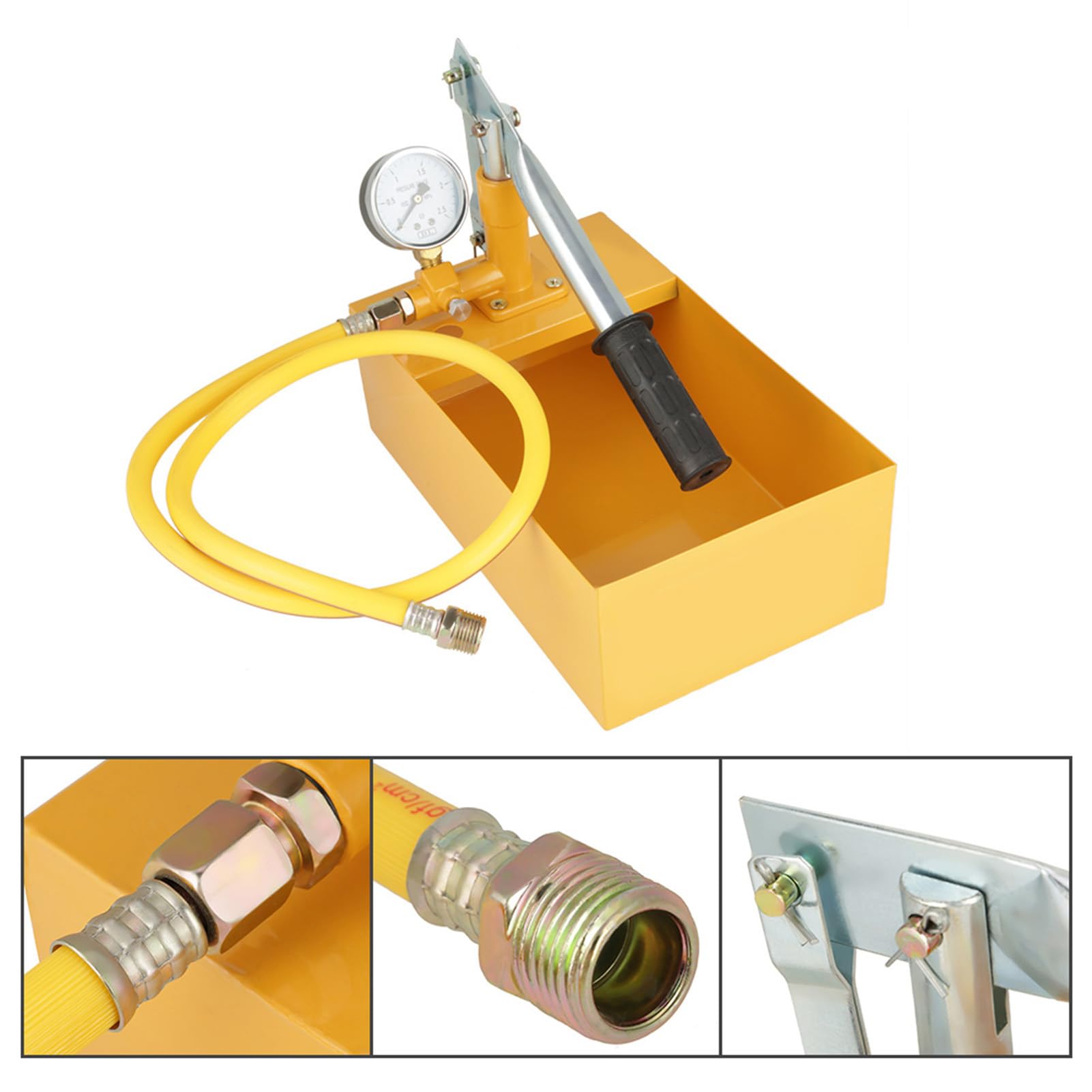 Pompa di prova idraulica manuale con manometro per sistemi HVAC, uno strumento professionale per testare la pressione delle tubazioni, pompa di prova della pressione