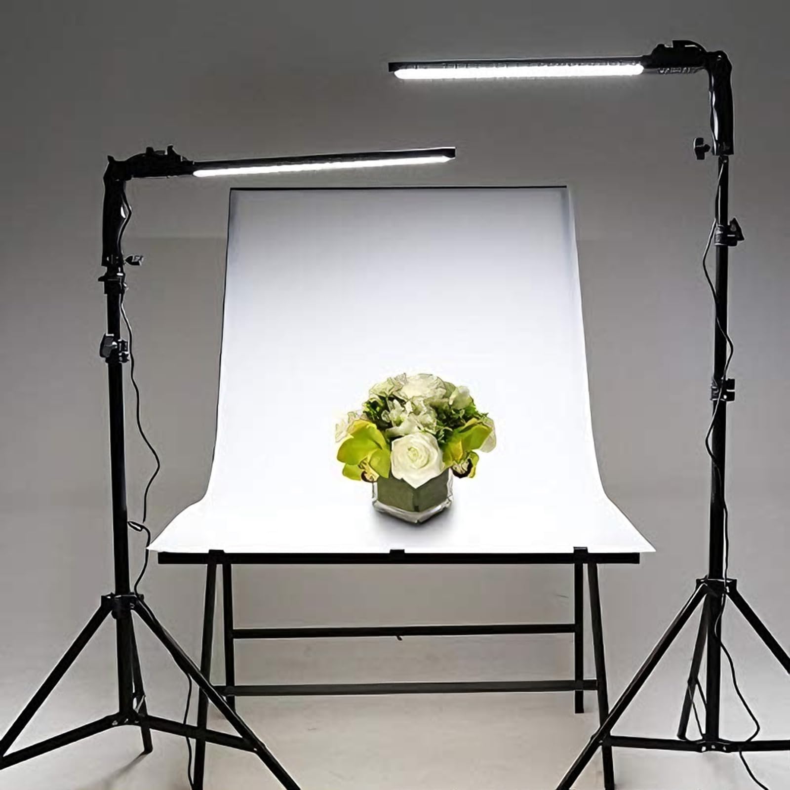 Juego de 2 luces LED bicolor regulables para vídeo y vídeo, con trípode, bolsa de transporte, juego de luz para cámara de vídeo, YouTube, producto de fotografía, 3200-5500 K, CRI 96+