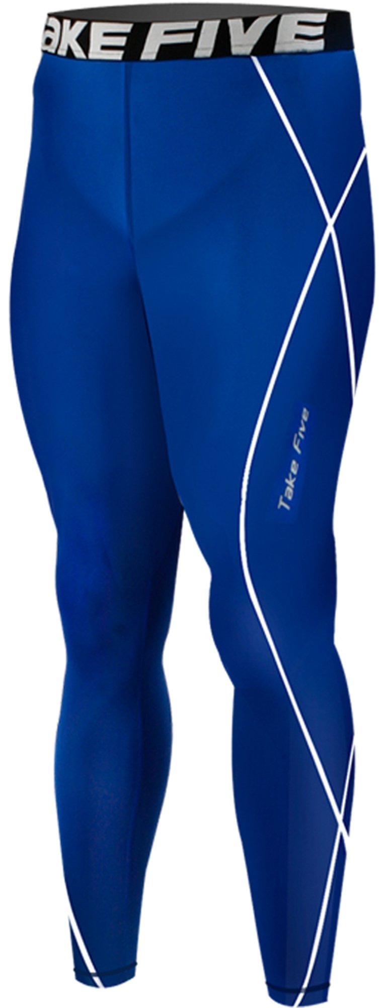 New 054 Skin Tights Compression Leggings Base Layer Blue Running Pants Mens