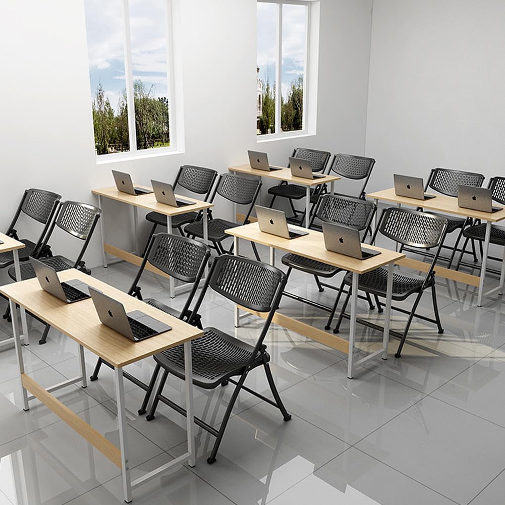 NUOMIE 折りたたみ椅子 パイプ椅子 折り畳み イス 背もたれ ミーティングチェア スタッキングチェア 省スペース 通気性 金属