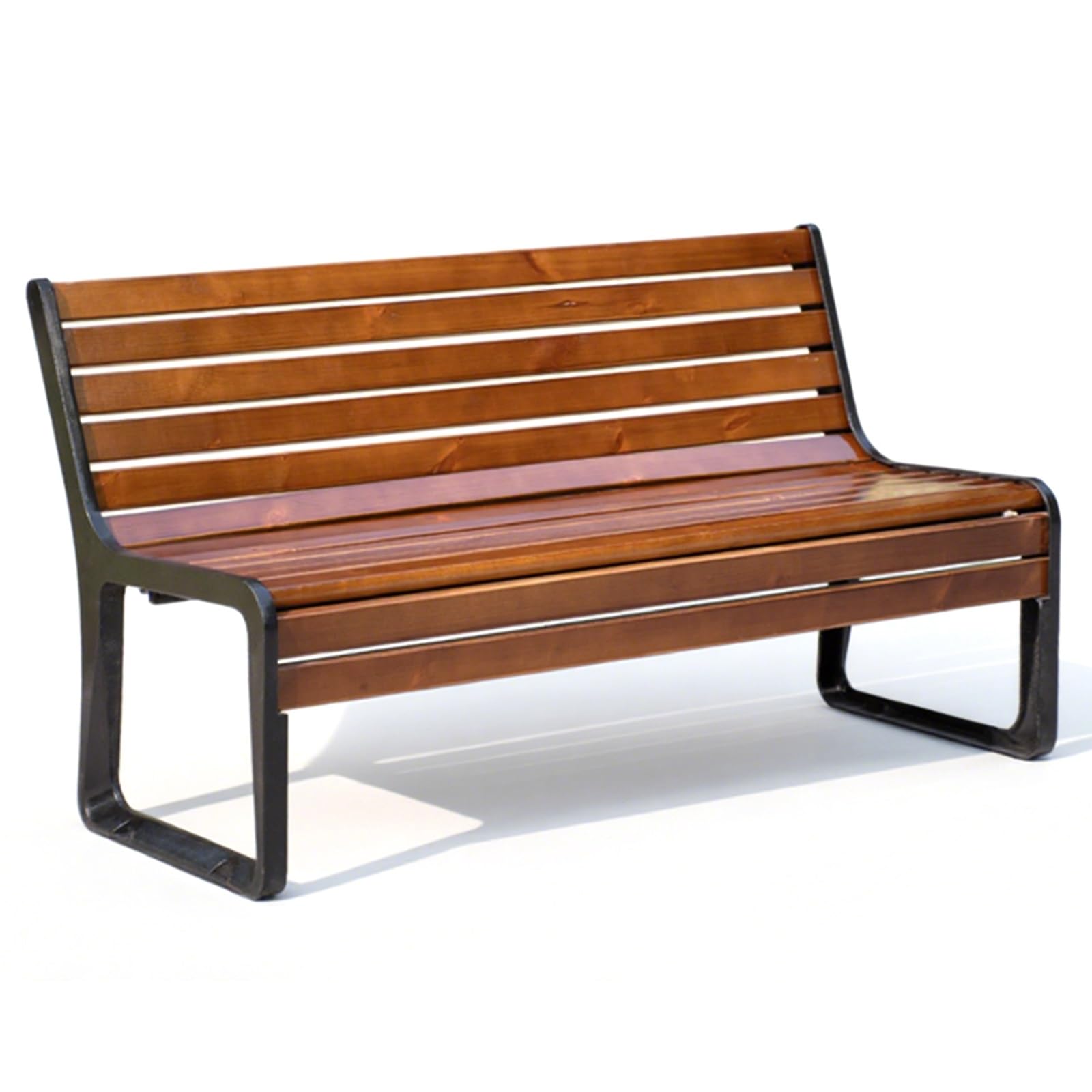 SMDLKVM Modern Outdoor Bench, Wooden Garden Bench Weatherproof