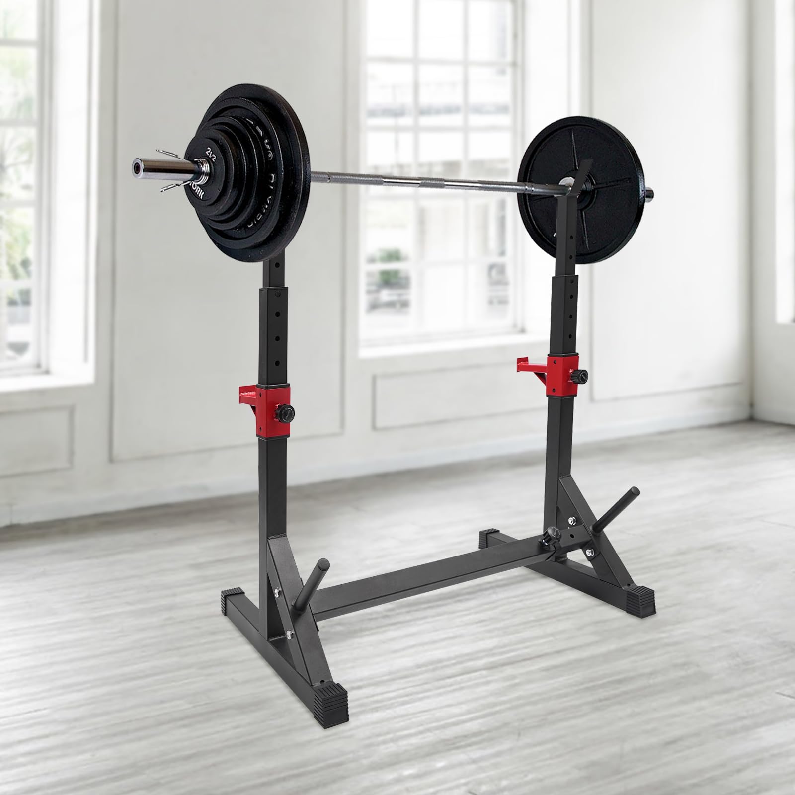 Supporto regolabile per sollevamento pesi, Squat Stand per fitness in casa, per panca e spalle