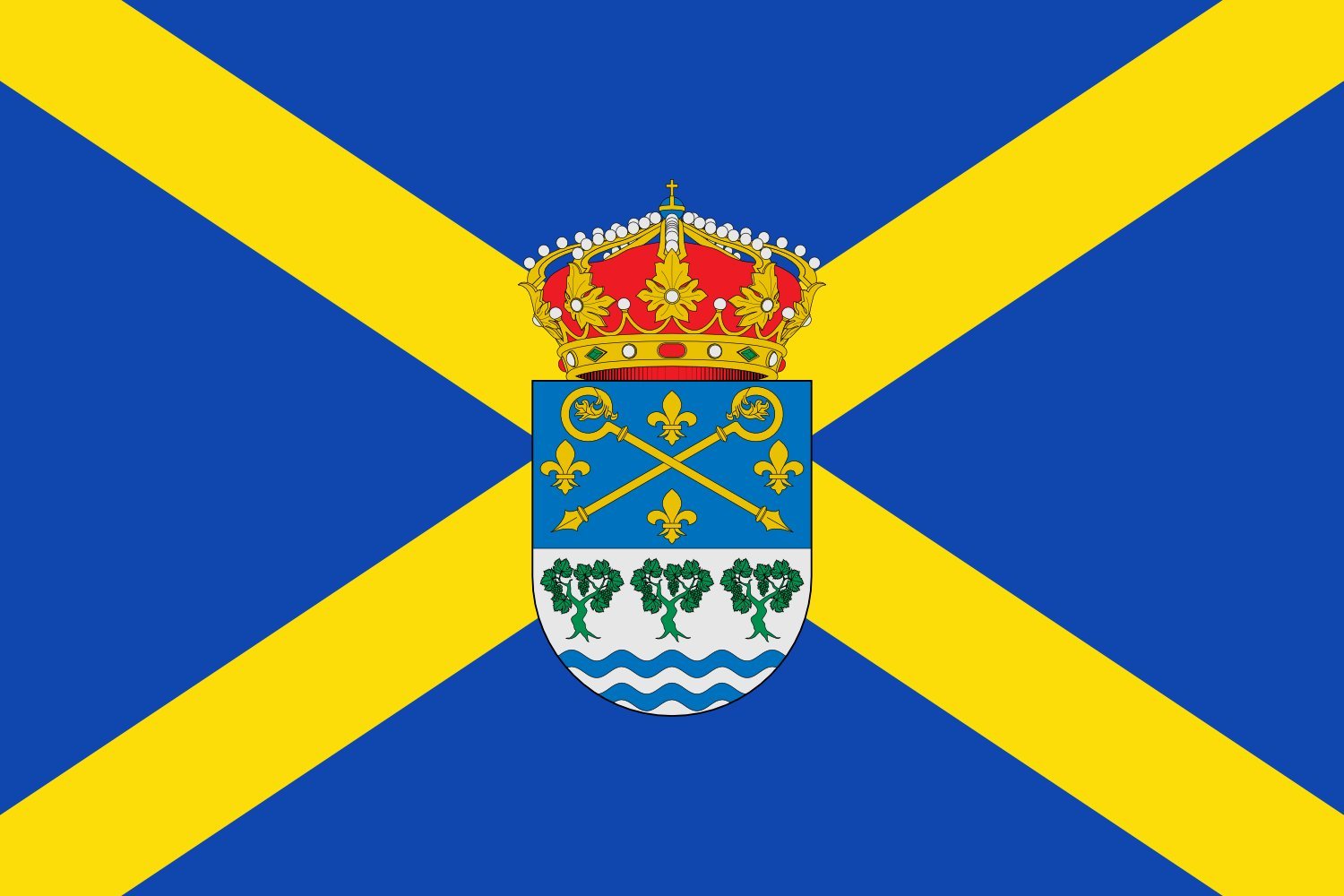 Drapeau La Vid y Barrios grand format officiel du municipio