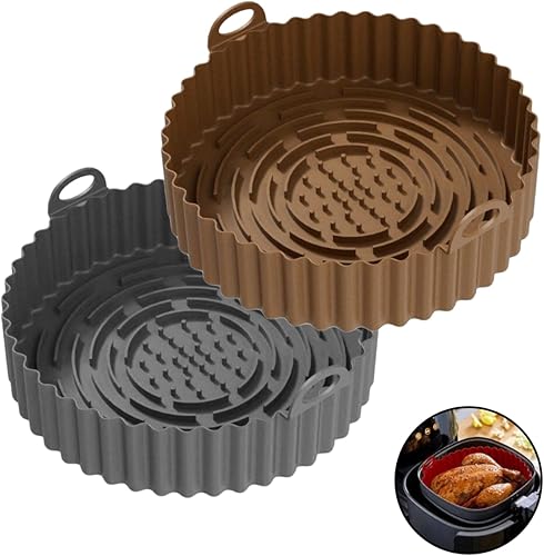 Revestimientos de silicona para freidora de aire revestimientos de silicona para freidora de aire accesorios de horno redondos antiadherentes