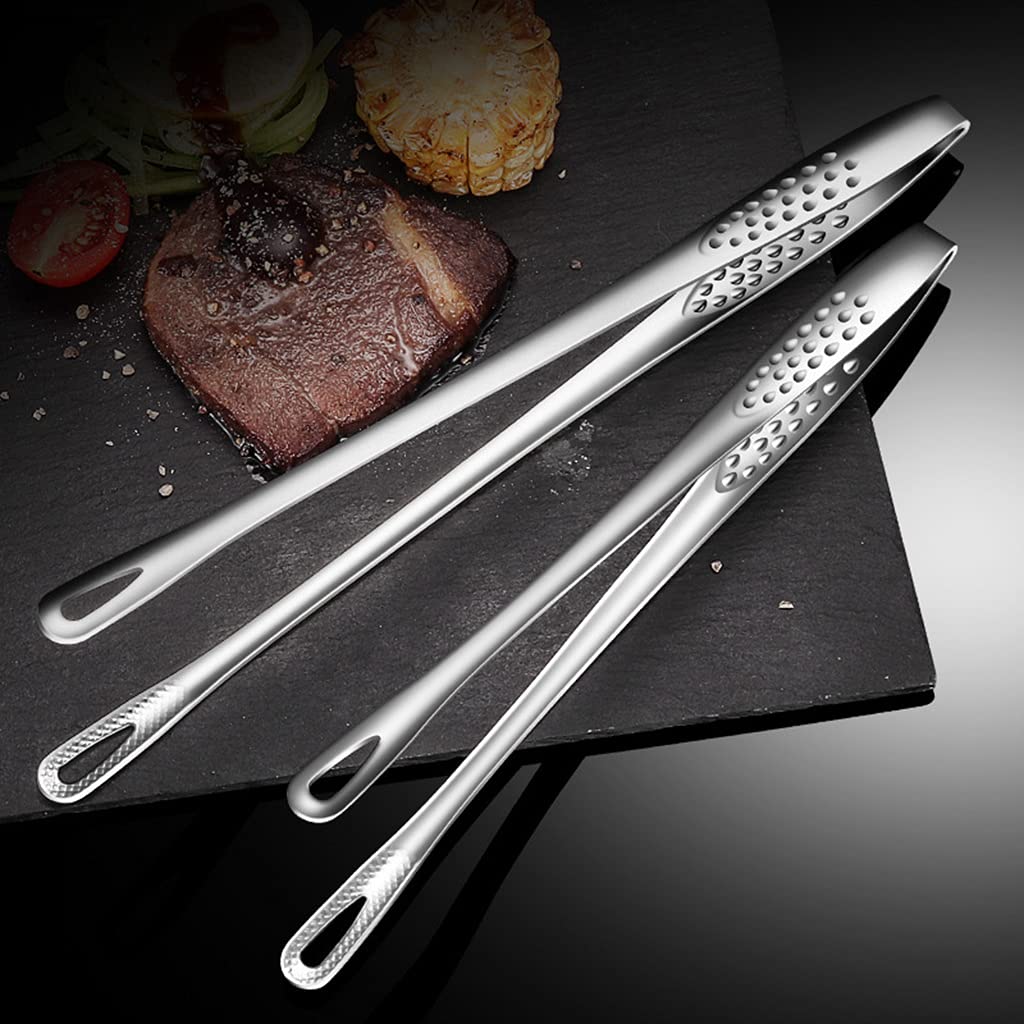 Pinza Per Barbecue In Acciaio Inox - Pinza Per Bistecche, Hamburger, Pesce (26cm) - Foto 7