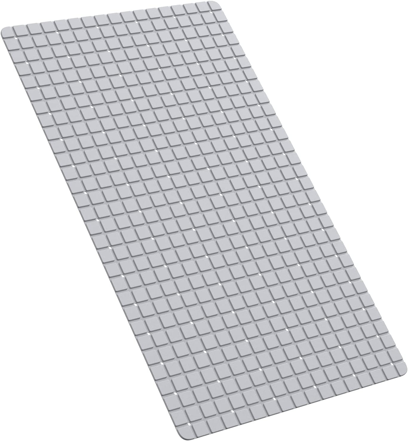 XIYUNTE Bathtub Mat Non Slip Shower Mat - 28 x 20 Inch/ 70 x 40cm Long Rubber Shower Tub Mat, Safety Bathtub Mats with Suction Cups and Drain Holes, Machine Washable, Grey