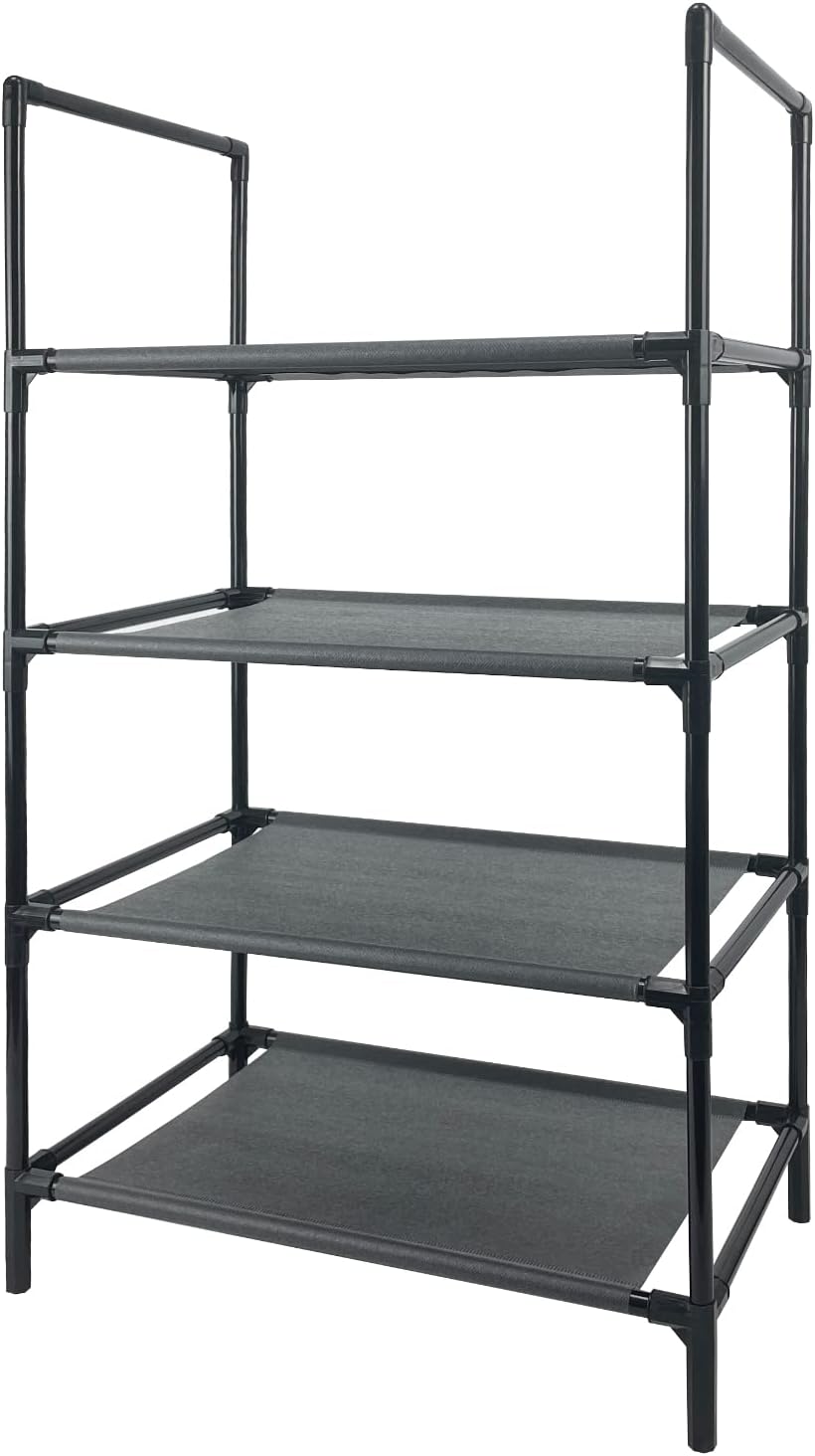 Sutekus 4 Tier Shoe Rack Small Shoe Shelf Storage Organizer