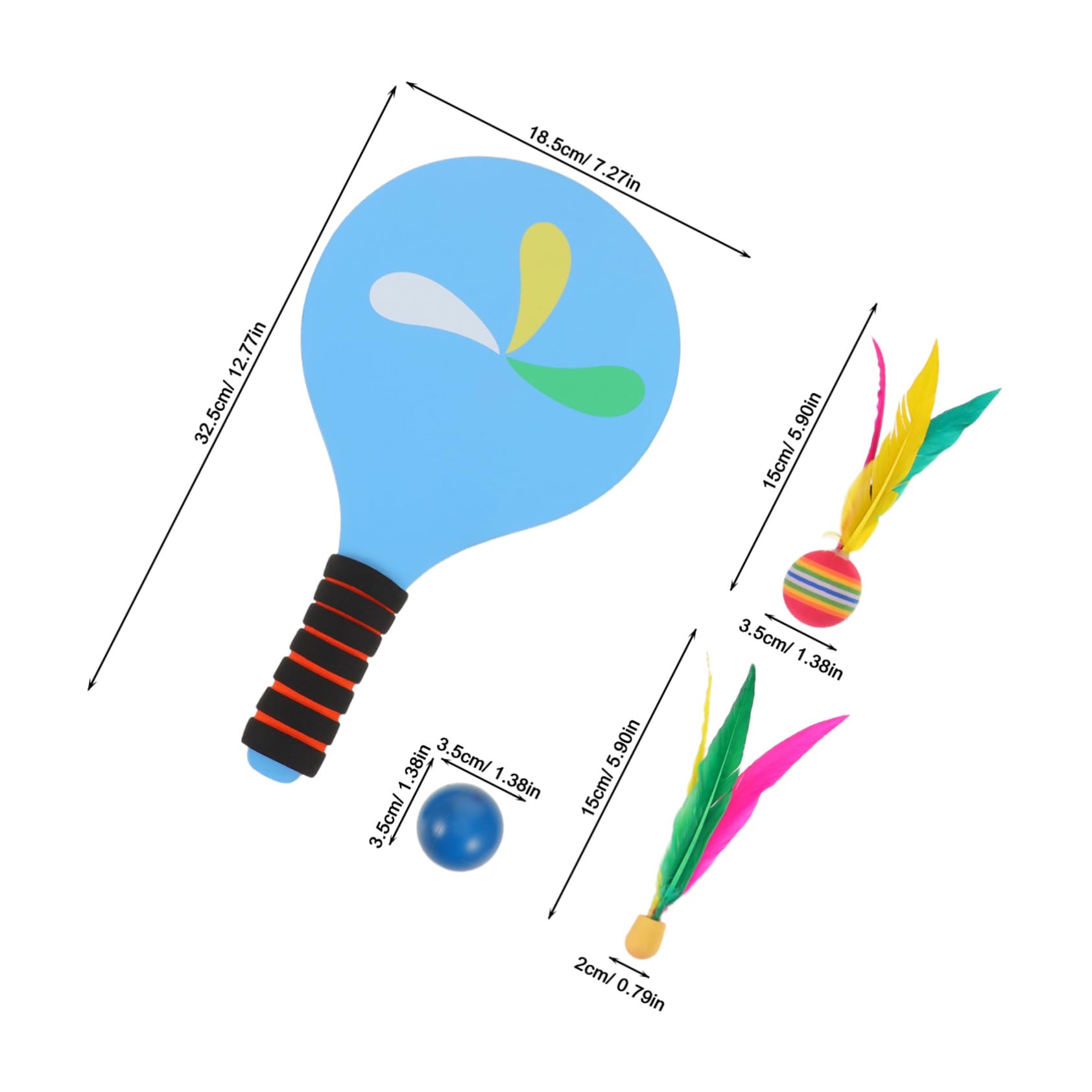 SUPVOX Set di Racchette da Badminton in Legno Volano in Piuma di Anatra Costruzione Rinforzata per Gioco All'aperto Adulti Spiaggia Parco
