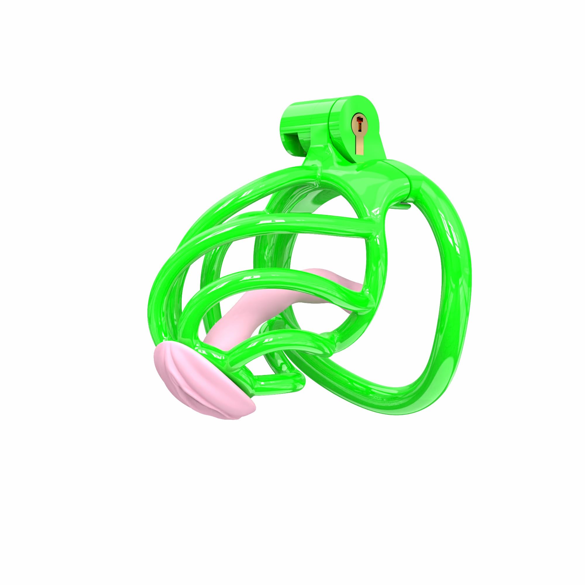 Spiral Chastity Device Yithuet Cobra 6 Resin Cock Cage, Green: Small Small Green