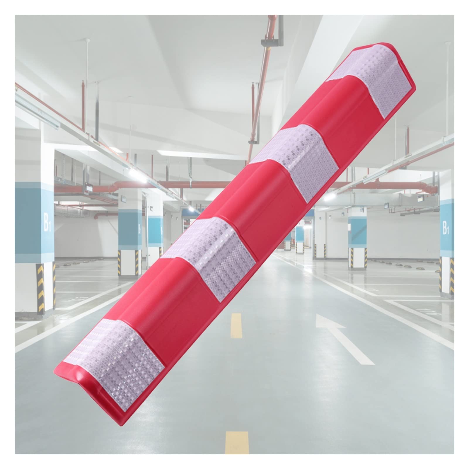 Protections d'angle de Parking, Protections d'angle murales Jaunes, Tapis de Protection réfléchissants et Anti-Rayures de 0,6 cm d'épaisseur, 4 Tailles, Lot de 4, Rouge - 1 pièce