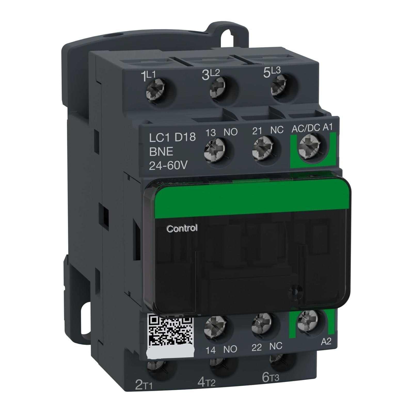 Contacteur LC1D18BNE avec bobine universelle AC/DC pour moteur triphasé 440V