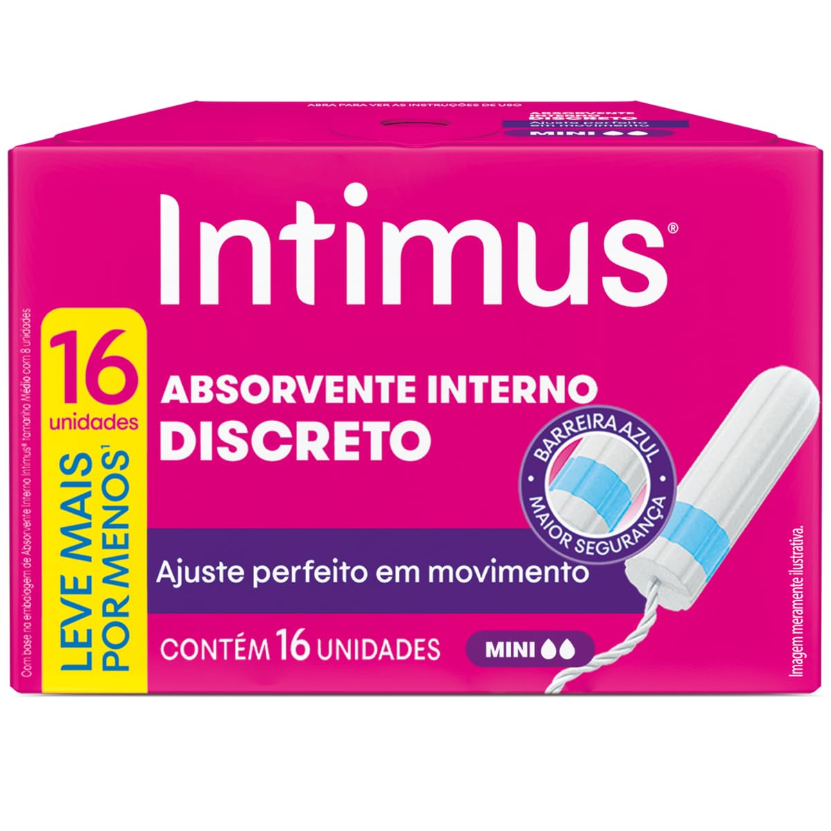 Absorvente Interno Intimus® Discreto Mini - 16 un