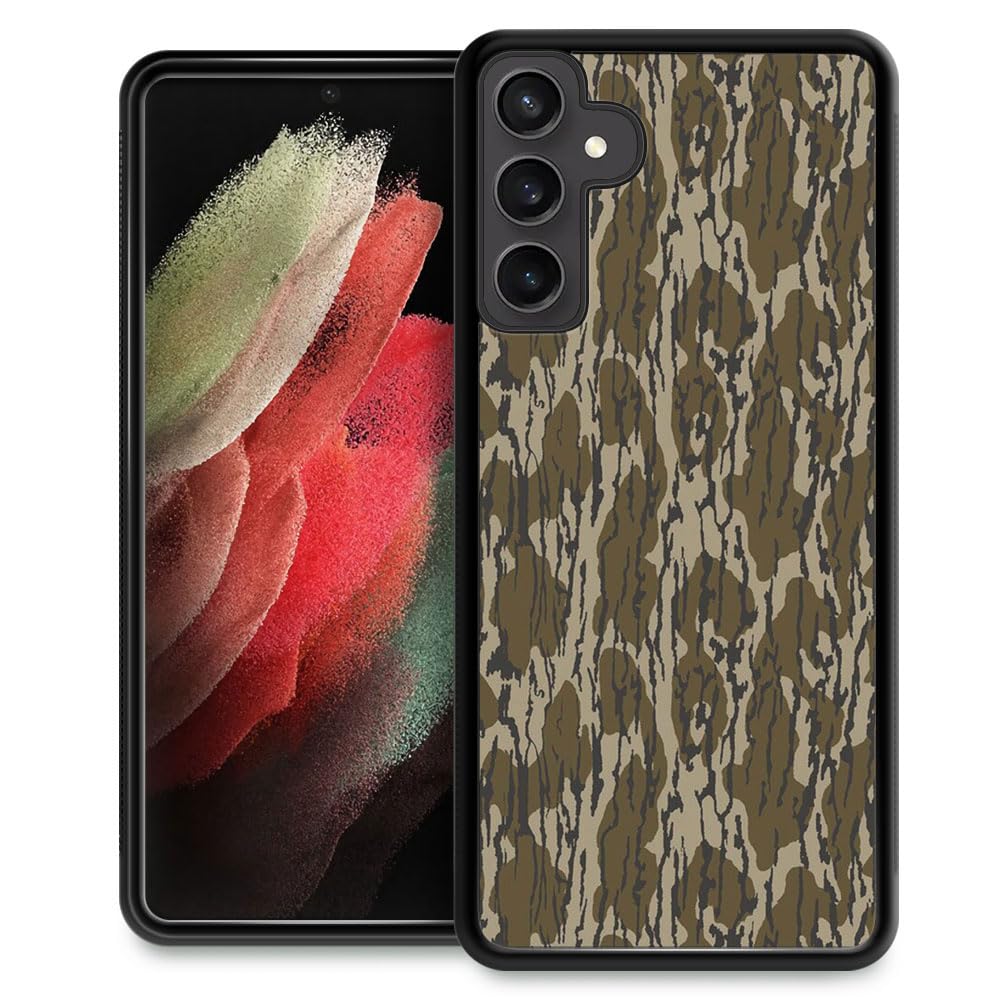 SmaMZ for Samsung Galaxy S23 FE Case, YJ Lands Camo Shockproof Rugged Cover Soft TPU Hard PC Bumper Case Design for Samsung Galaxy S23 FE