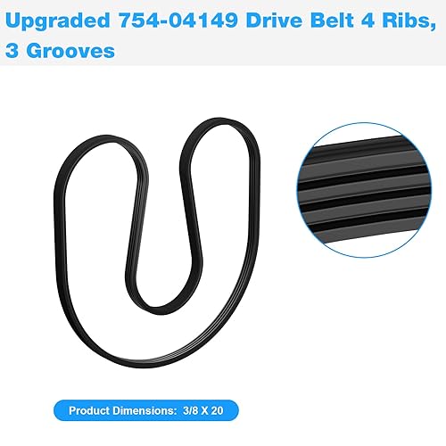 Miniatura 3 de 754-04149 Reemplazo de la correa de transmisión de la podadora de césped MTD, Troy Bilt, Craftsman Cortacésped Parte 754-04149 753-05560 75404149